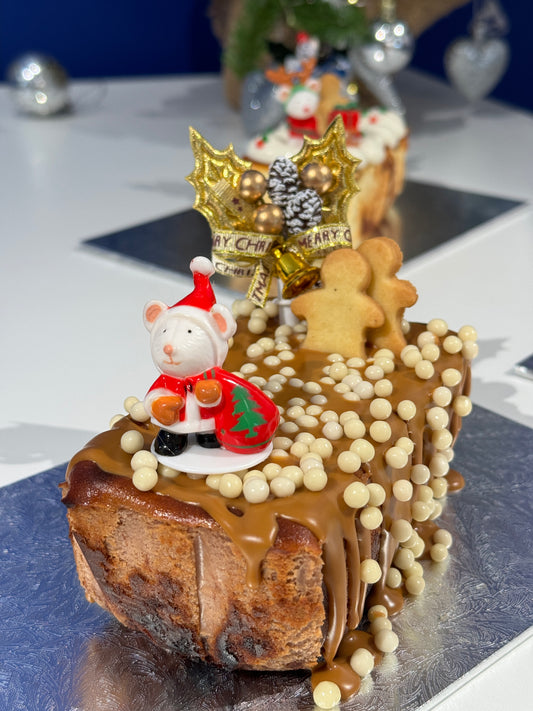 Hazelnut Speculoos Log Cheesecake
